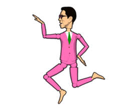 Pink uncle doll sticker #7900771