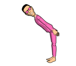 Pink uncle doll sticker #7900777