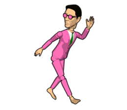 Pink uncle doll sticker #7900779