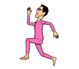 Pink uncle doll sticker #7900781