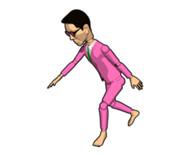 Pink uncle doll sticker #7900782