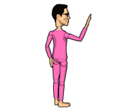 Pink uncle doll sticker #7900783