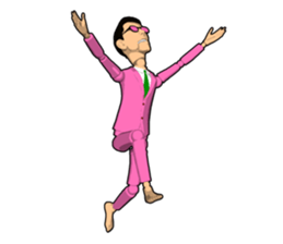 Pink uncle doll sticker #7900784