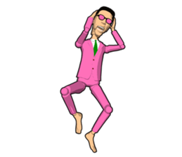 Pink uncle doll sticker #7900786