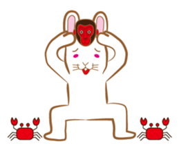 White rabbit komattaroh of the mask sticker #7902211