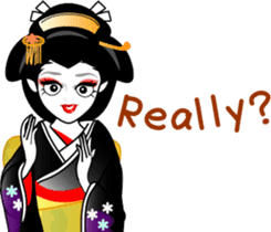 Message of a geisha girl 3 sticker #7902961