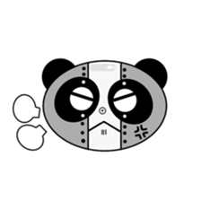 monochrome-robot sticker #7903508
