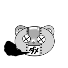 monochrome-robot sticker #7903513