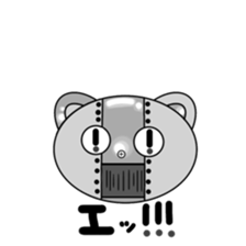 monochrome-robot sticker #7903514