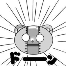 monochrome-robot sticker #7903516