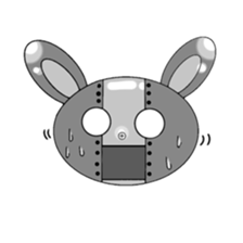 monochrome-robot sticker #7903520