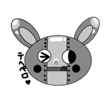 monochrome-robot sticker #7903523