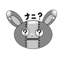 monochrome-robot sticker #7903527