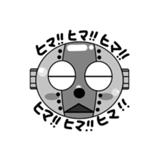 monochrome-robot sticker #7903531