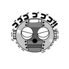 monochrome-robot sticker #7903533