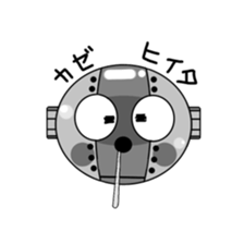 monochrome-robot sticker #7903534