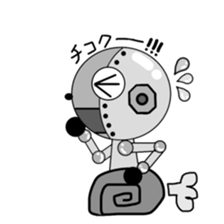 monochrome-robot sticker #7903537