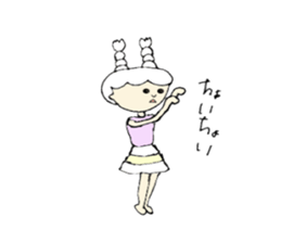 A girl, Usamin sticker #7905022