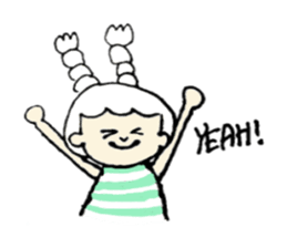 A girl, Usamin sticker #7905026