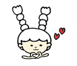 A girl, Usamin sticker #7905028