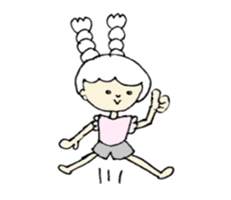 A girl, Usamin sticker #7905030