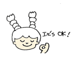 A girl, Usamin sticker #7905033