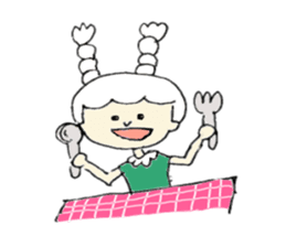 A girl, Usamin sticker #7905034