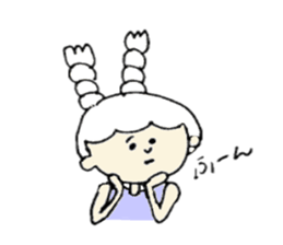 A girl, Usamin sticker #7905041