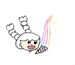 A girl, Usamin sticker #7905045