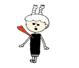 A girl, Usamin sticker #7905046