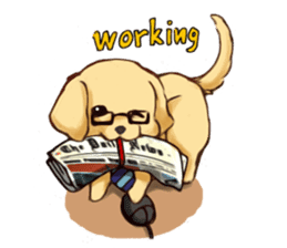 Dog job sticker #7905382