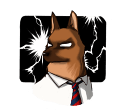 Dog job sticker #7905385