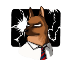 Dog job sticker #7905385