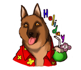 Dog job sticker #7905386