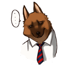 Dog job sticker #7905387