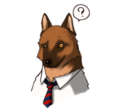 Dog job sticker #7905389