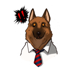 Dog job sticker #7905390