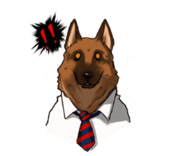 Dog job sticker #7905390