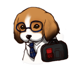 Dog job sticker #7905393