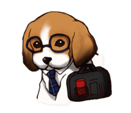 Dog job sticker #7905393