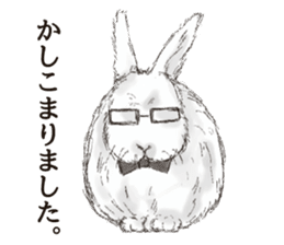 Rabbit secretary and rabbit boss sticker #7908235