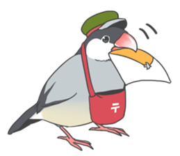 Sticker of a Java sparrow 2 sticker #7908386