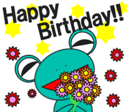 Message of colorful frog sticker #7909085