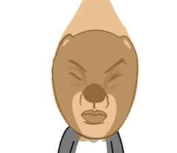 weird face Bear Sticker sticker #7912142