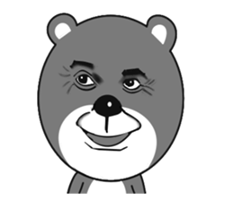 weird face Bear Sticker sticker #7912144