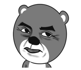 weird face Bear Sticker sticker #7912147