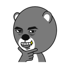 weird face Bear Sticker sticker #7912148