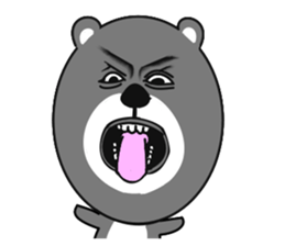 weird face Bear Sticker sticker #7912149