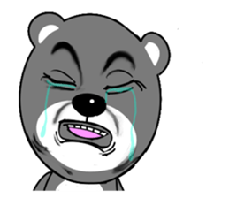 weird face Bear Sticker sticker #7912150