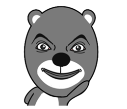 weird face Bear Sticker sticker #7912151